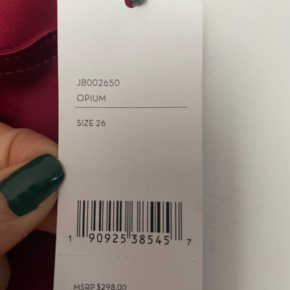 J Brand Valentina Mid Rise Flare Satin Pants NWT sz 26 - Picture 3 of 6